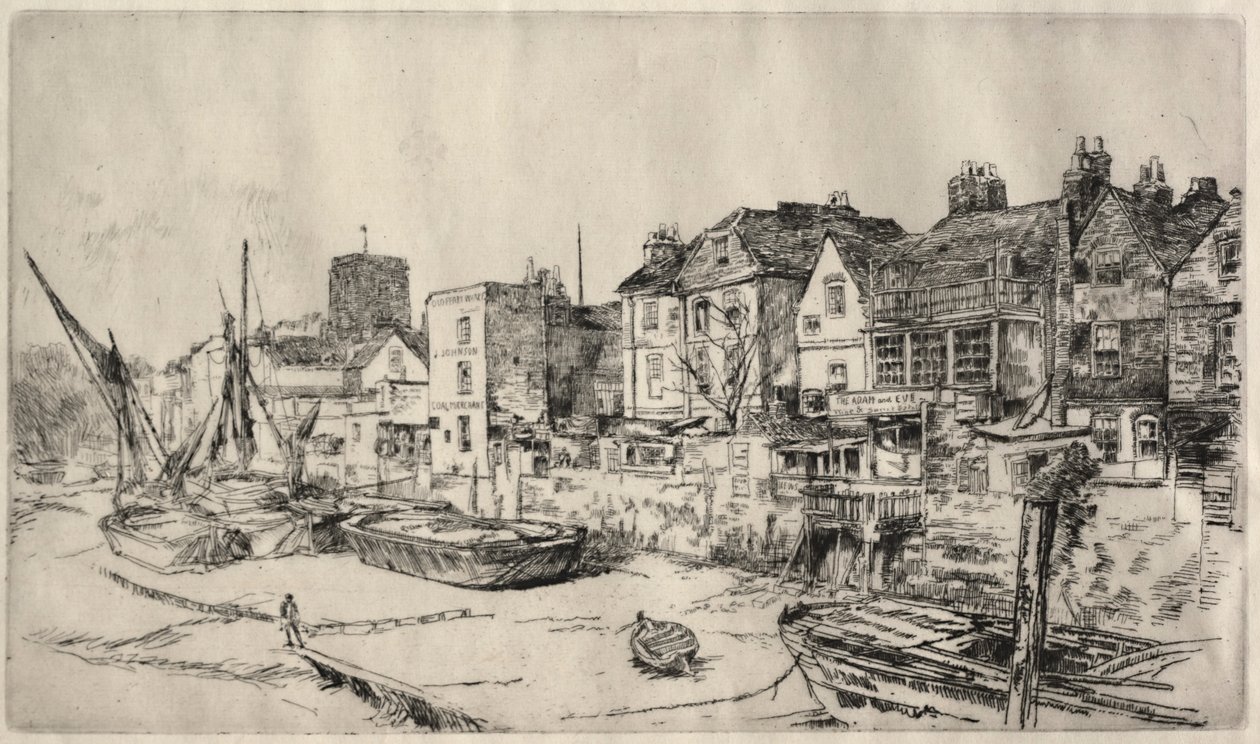 Adam e Eve Tavern, Old Chelsea. de James Abbott McNeill Whistler