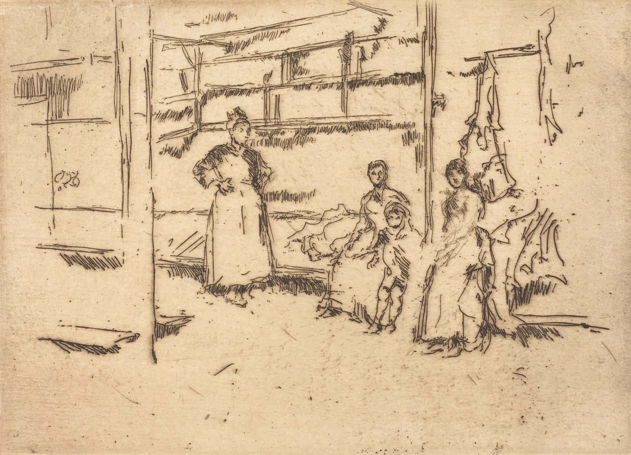 Após a venda, Hounsditch, c. 18861888. de James Abbott McNeill Whistler