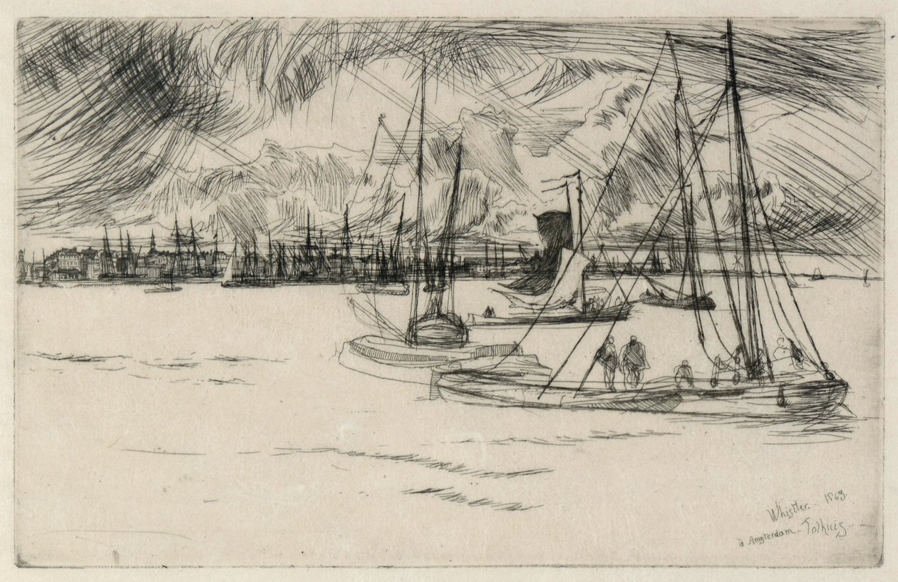 Amsterdã do Tolhuis de James Abbott McNeill Whistler