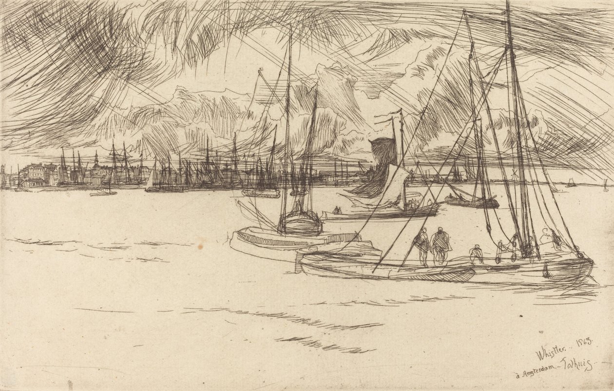 Amsterdã do Tolhuis, 1863. de James Abbott McNeill Whistler