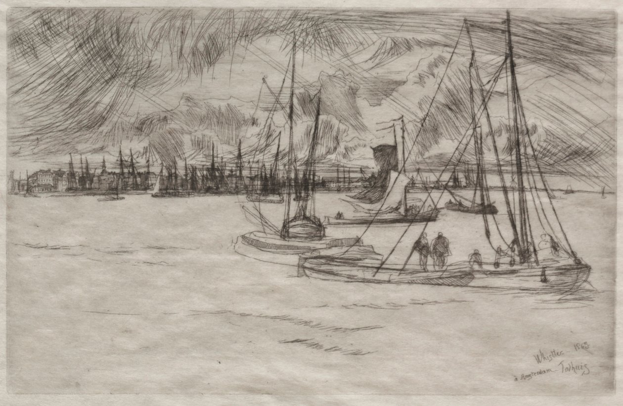 Amsterdã do Tolhuis, 1863. de James Abbott McNeill Whistler