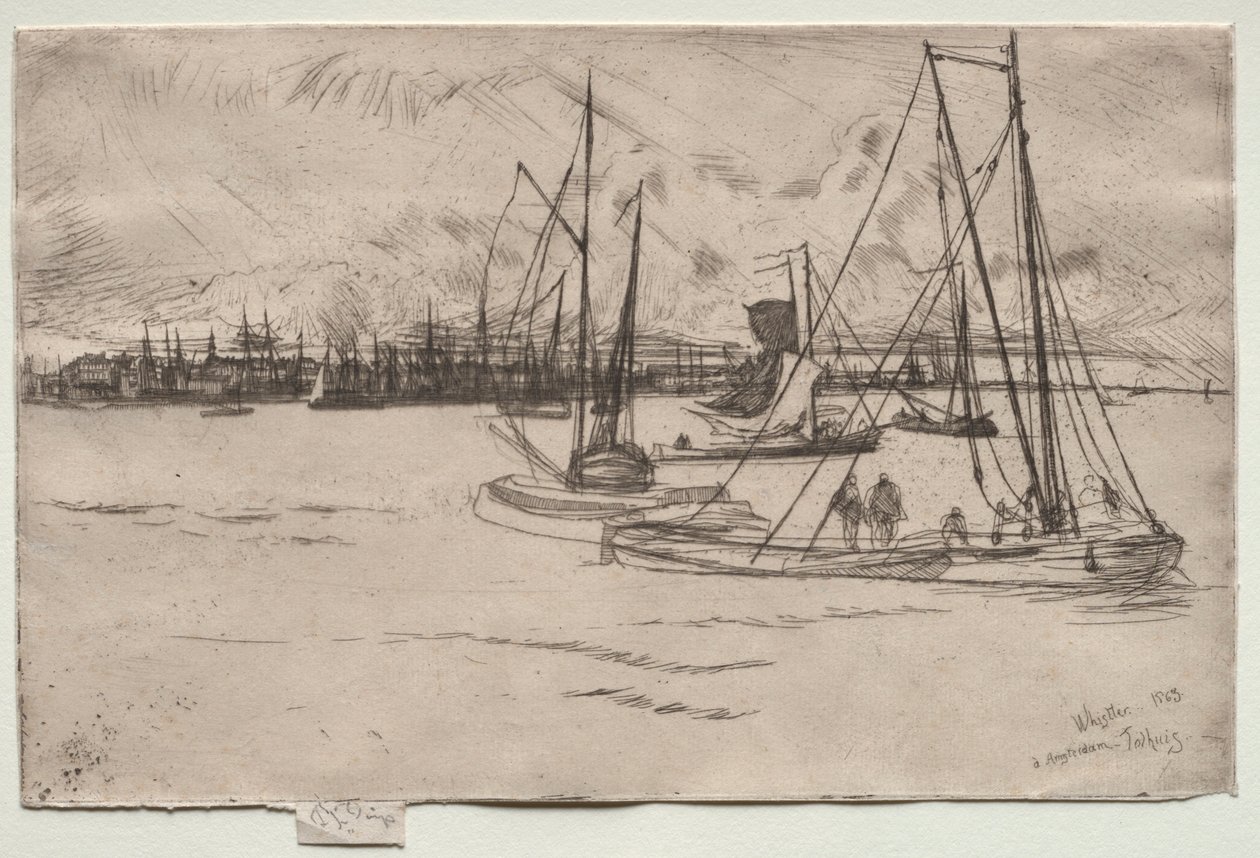 Amsterdã do Tolhuis, 1863. de James Abbott McNeill Whistler
