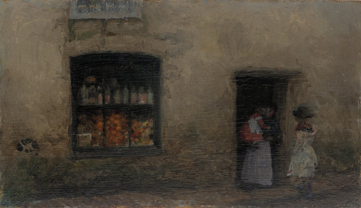 Uma Nota de Laranja: Loja de Doces, 1883 ou 1884. de James Abbott McNeill Whistler