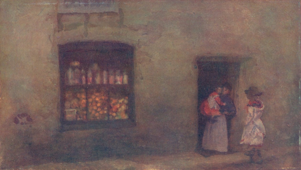An Orange Note: Loja de doces, 1884, 1904 de James Abbott McNeill Whistler