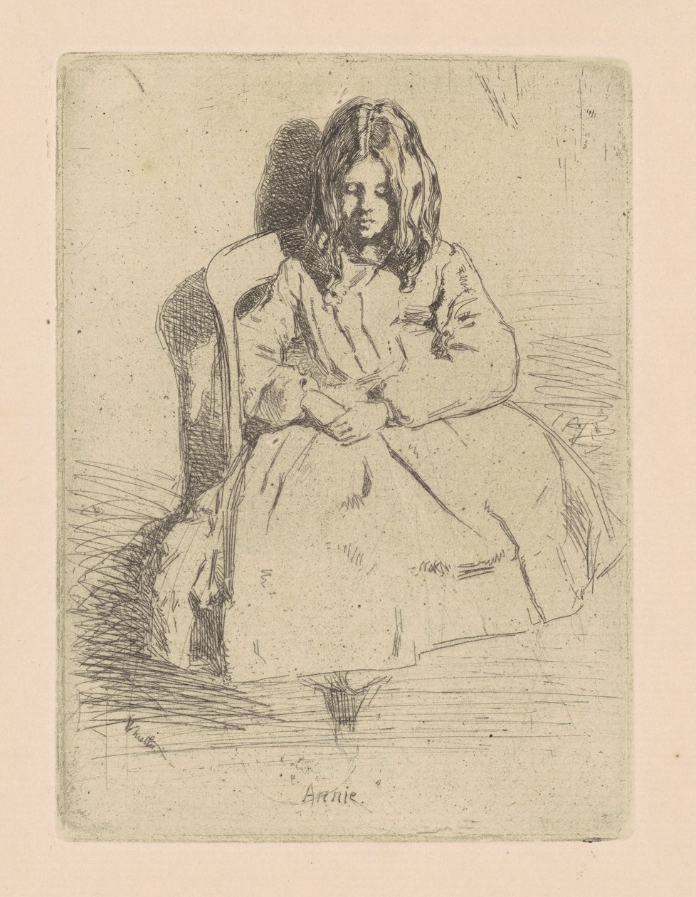 Annie, sentada, 18581859. de James Abbott McNeill Whistler