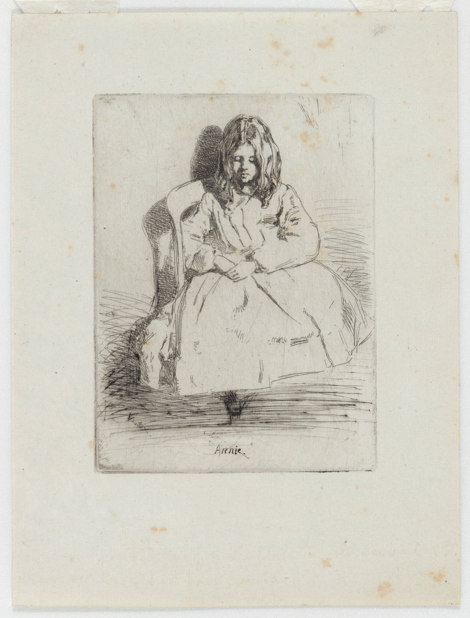 Annie, sentada, 1858. de James Abbott McNeill Whistler