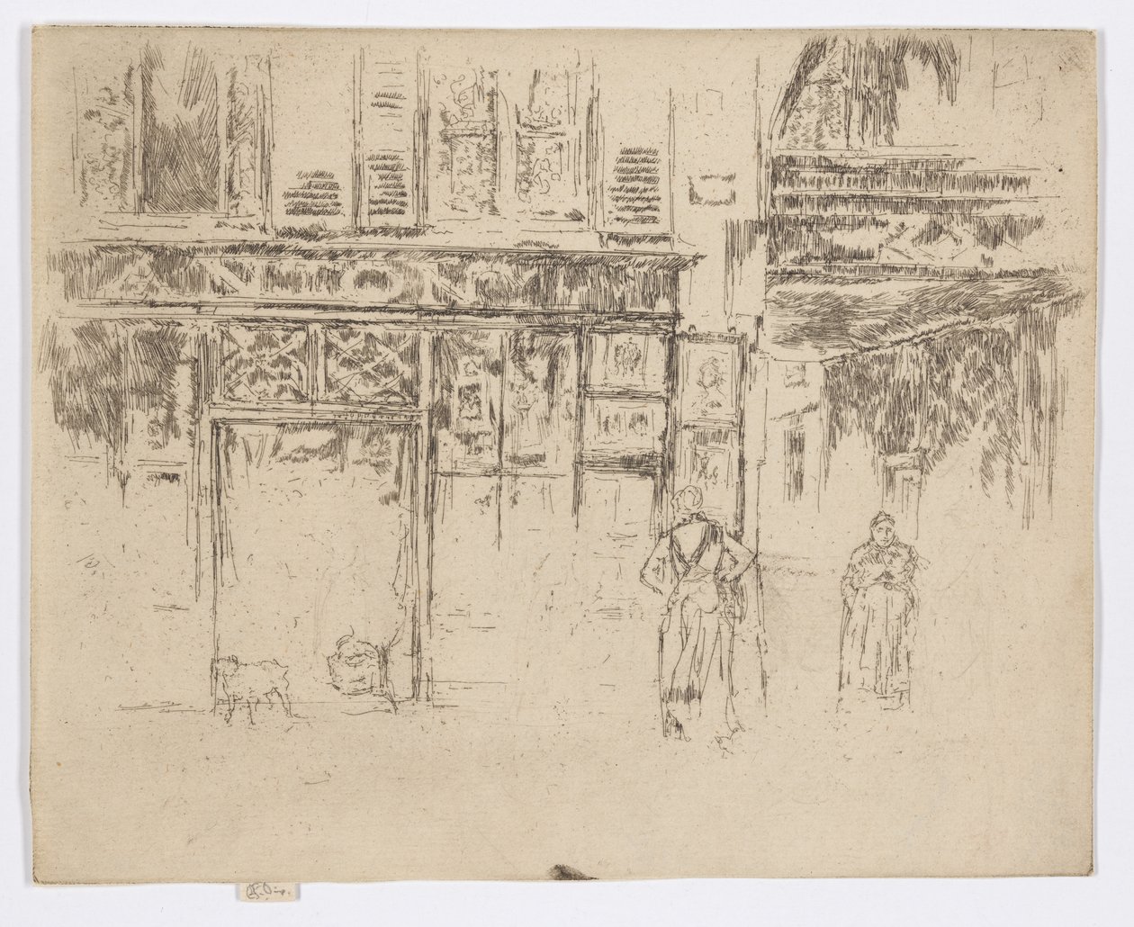 Gravura de Antony, Rue de Seine, c.1892-93 (água-forte; tinta sobre papel) de James Abbott McNeill Whistler