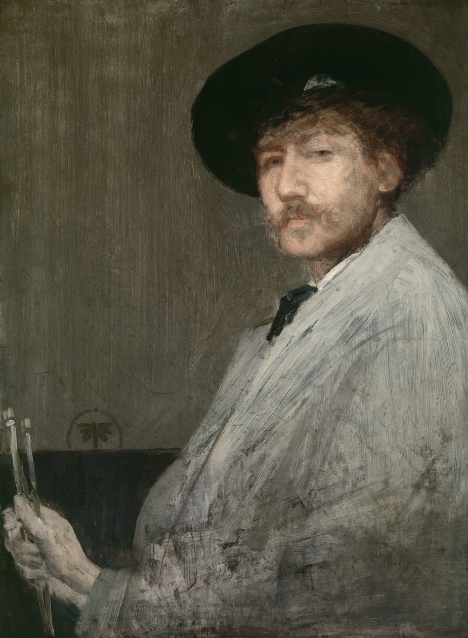 Arranjo em Cinza: Retrato do Pintor, c.1872 de James Abbott McNeill Whistler