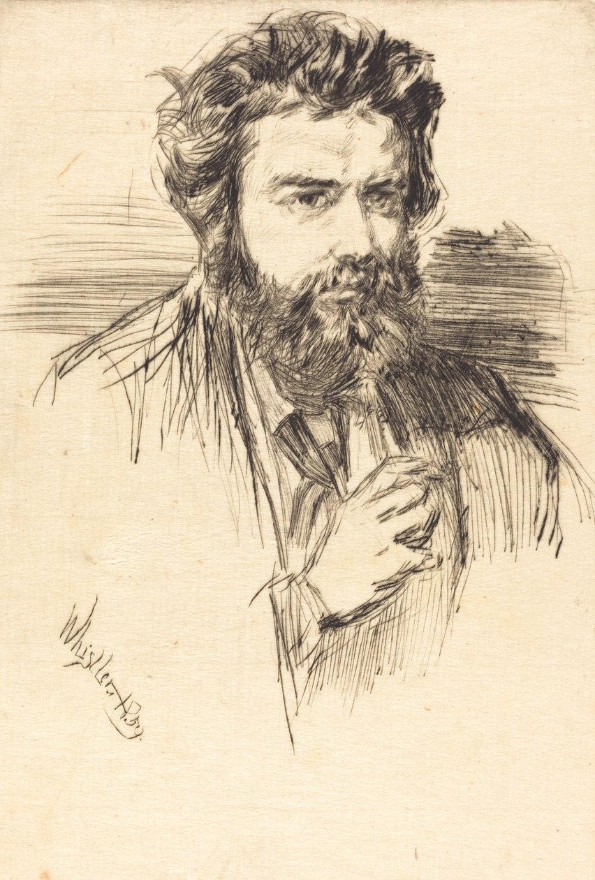 Astruc, Um Homem Literário, 1859. de James Abbott McNeill Whistler
