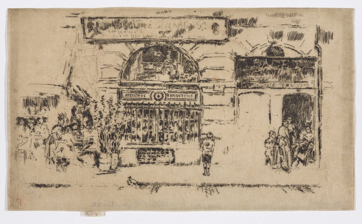 Atelier de Bijouterie, c.1892-93 (gravura; tinta sobre papel) de James Abbott McNeill Whistler