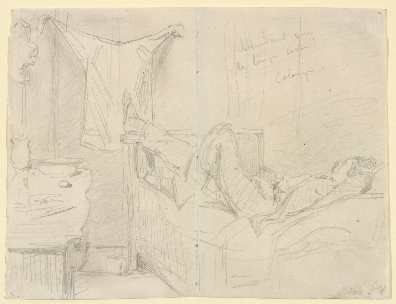 À espera que a roupa seque! Colónia, 1858. de James Abbott McNeill Whistler
