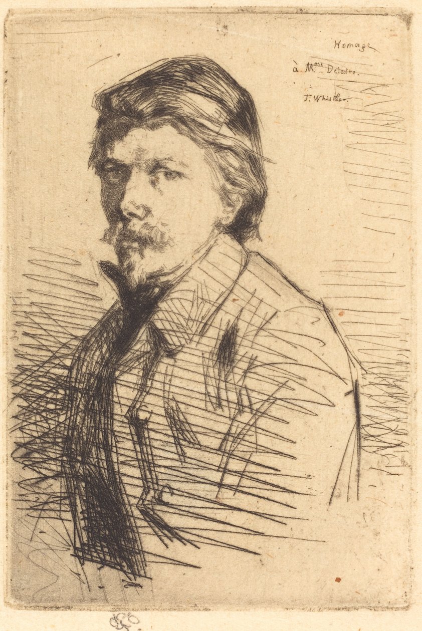 August Delatre, 1858. de James Abbott McNeill Whistler