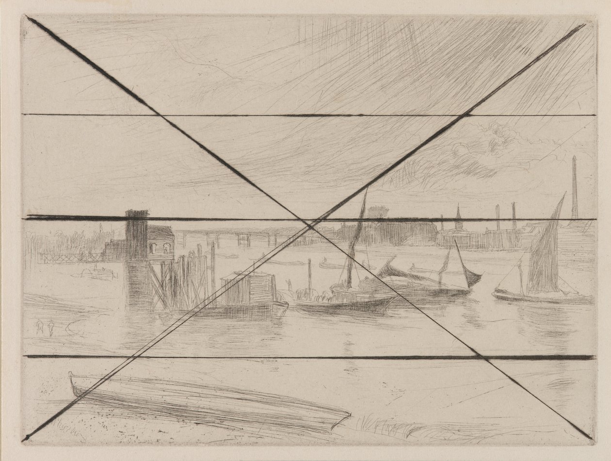 Battersea Dawn Cadogan Pier, 1861. de James Abbott McNeill Whistler