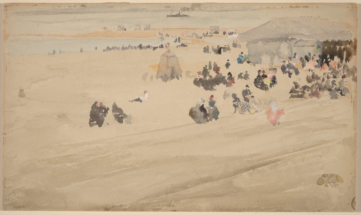 Cena de praia, provavelmente 1885 (aguarela) de James Abbott McNeill Whistler