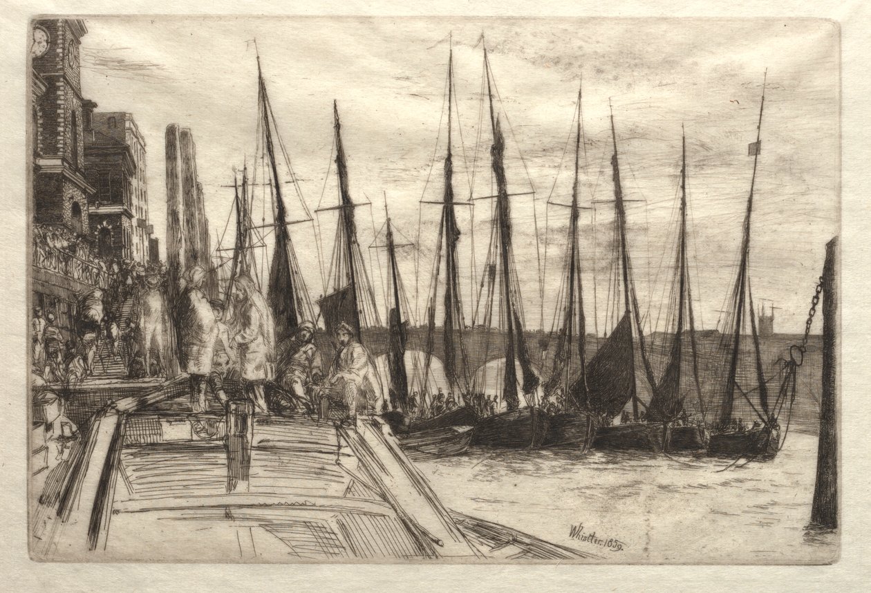 Billingsgate, 1859. de James Abbott McNeill Whistler