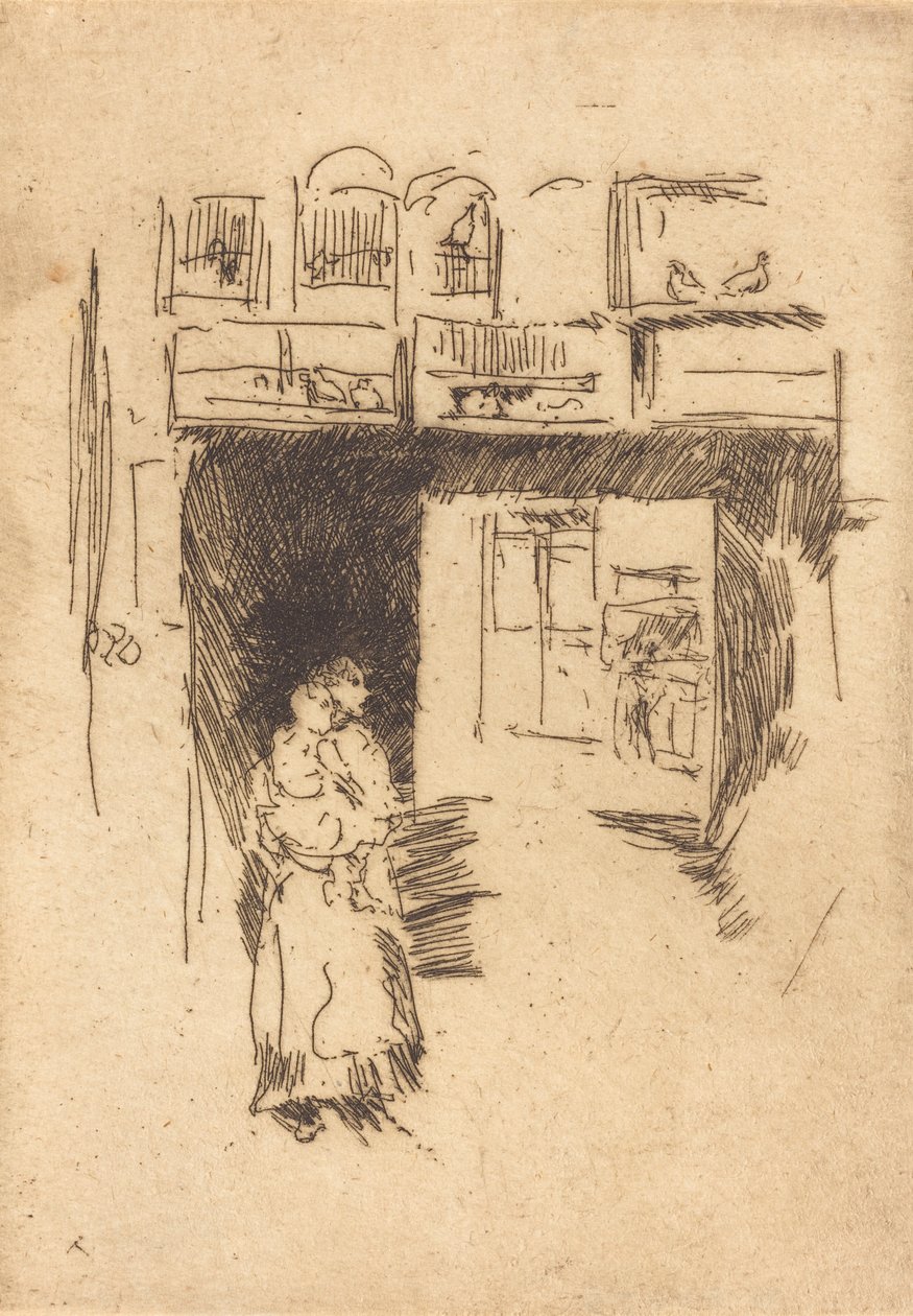 Gaiolas de pássaros, Drury Lane, c. 18861888. de James Abbott McNeill Whistler