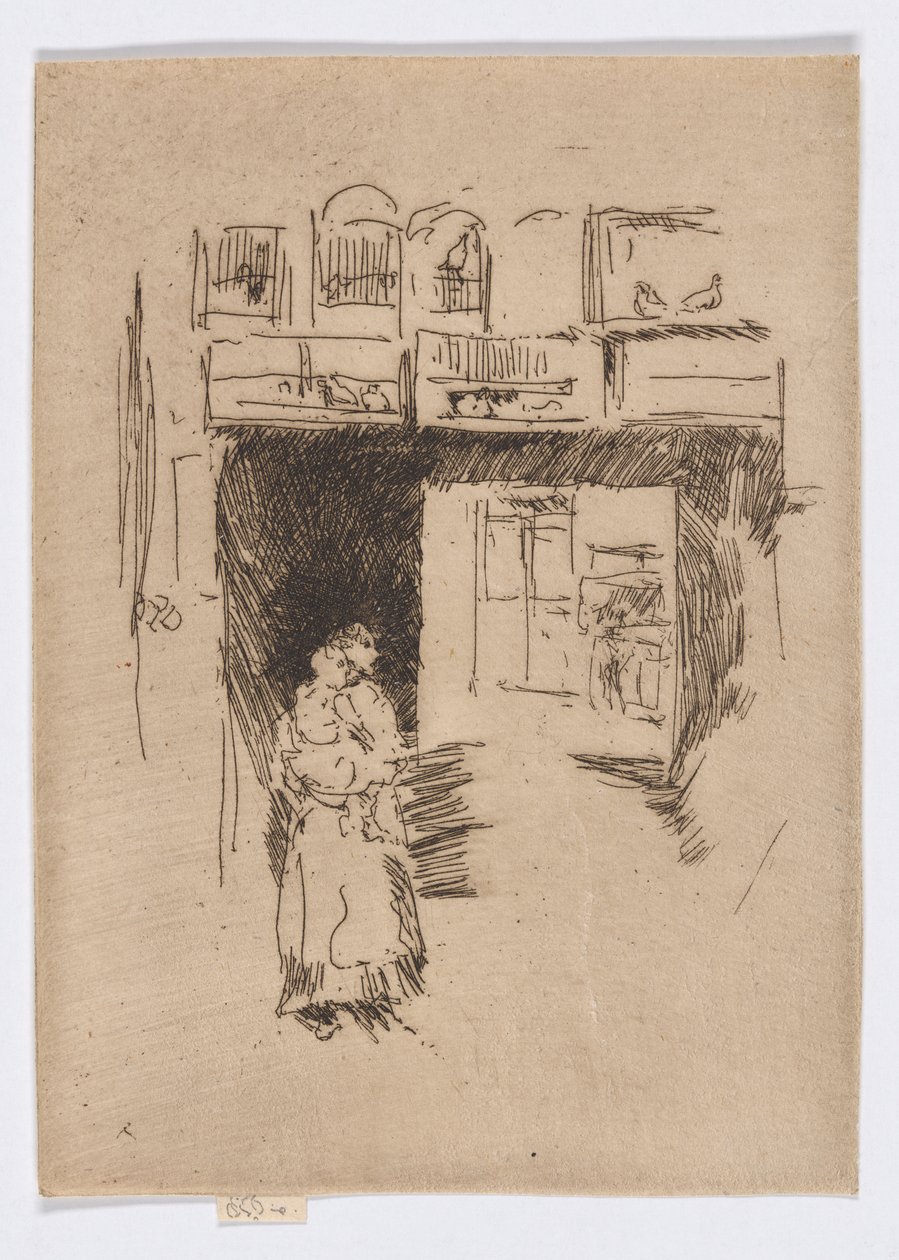 Bird Shop-Seven Dials, c.1886-88 (gravura; tinta sobre papel) de James Abbott McNeill Whistler