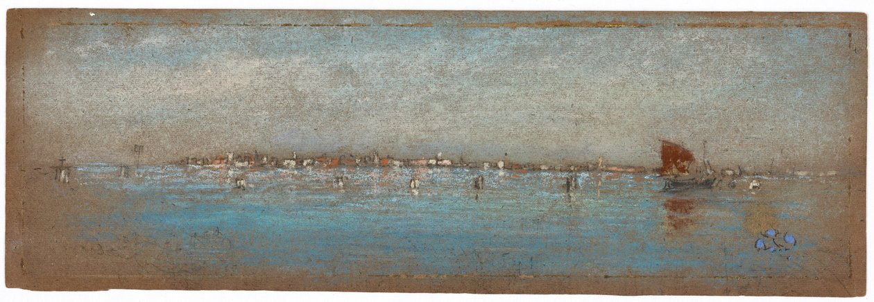 Azul e Prata - As Ilhas, Veneza, 1879-1880. de James Abbott McNeill Whistler