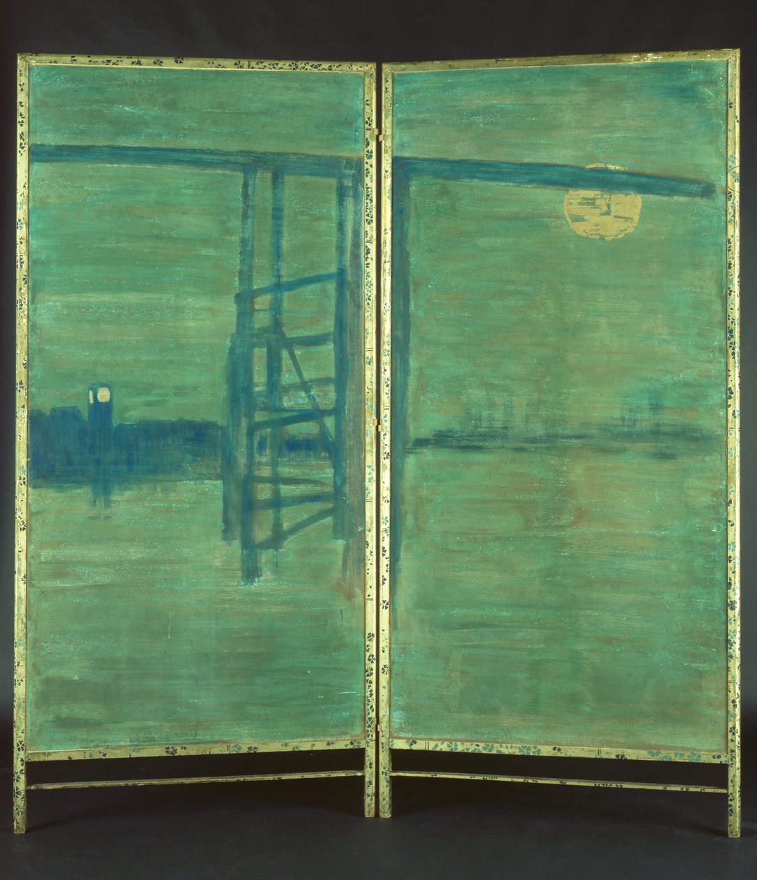 Azul e prata: tela, com ponte velha de Battersea de James Abbott McNeill Whistler