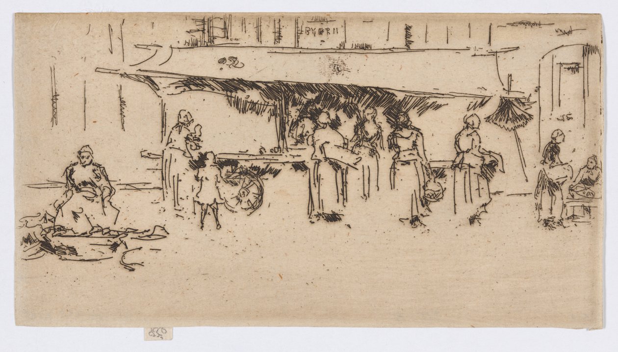 Cabina, Praça do Mercado, Loches de James Abbott McNeill Whistler