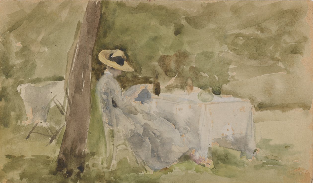 Café da manhã no Jardim, 1885-1886. de James Abbott McNeill Whistler