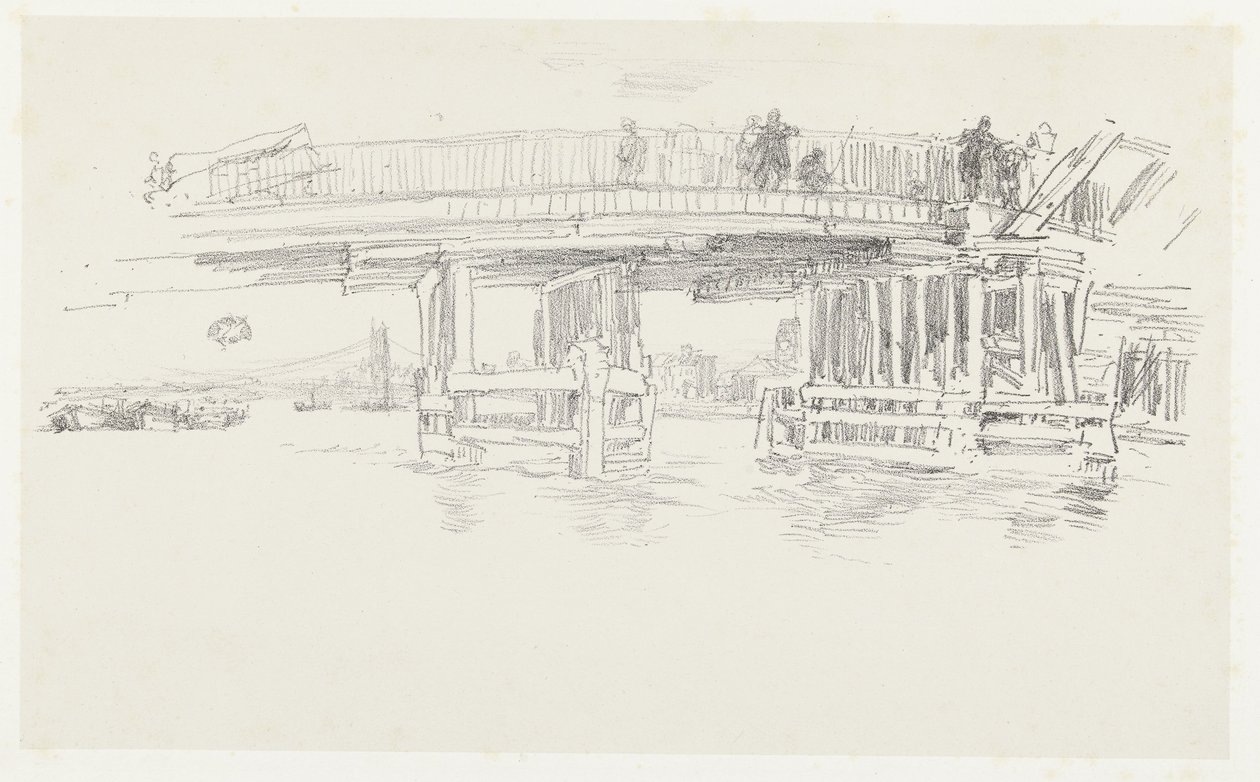 Brug over de Theems
Velha Ponte de Battersea de James Abbott McNeill Whistler