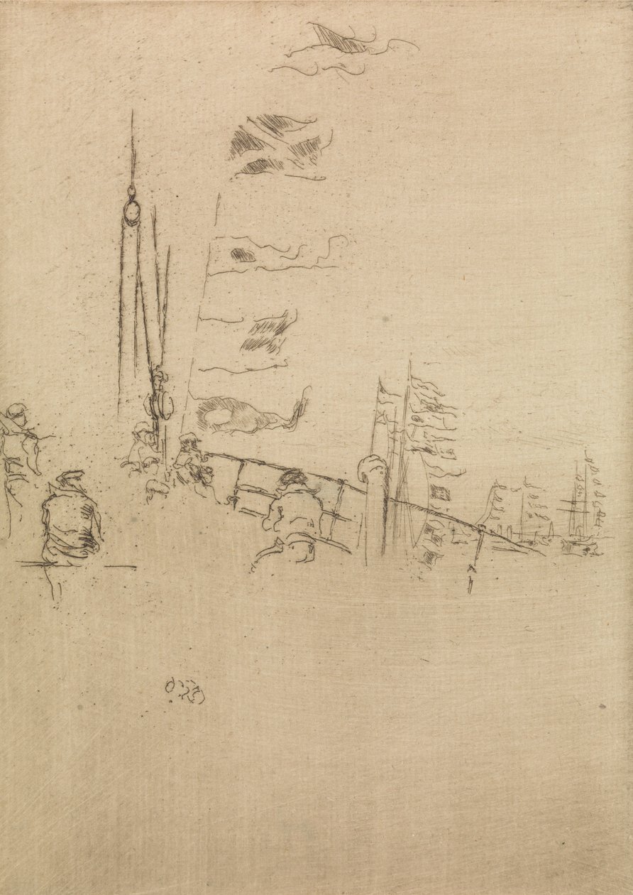 Bunting, de um conjunto de doze gravuras intitulado The Naval Review, 1887 de James Abbott McNeill Whistler
