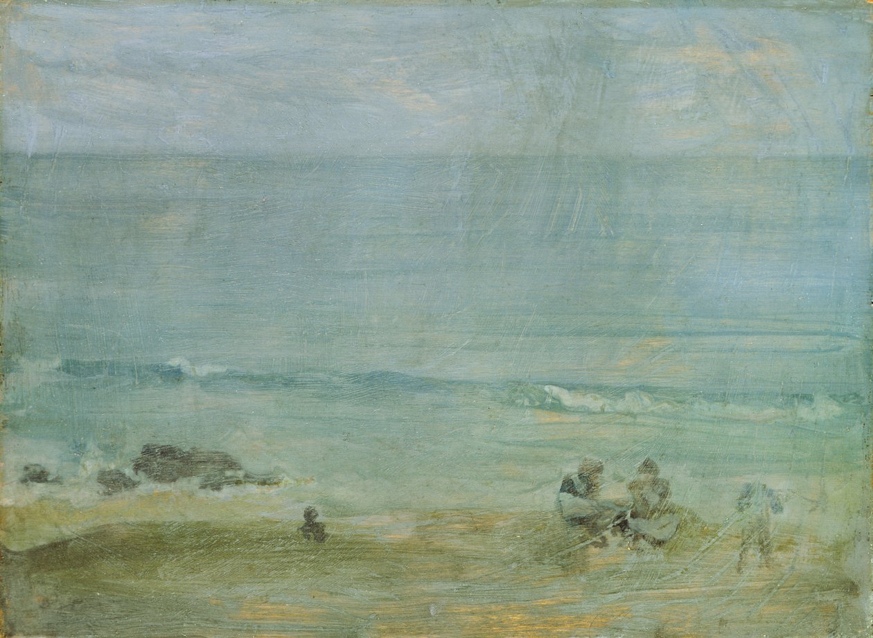 By the Shore, St. Ives (óleo a bordo) de James Abbott McNeill Whistler