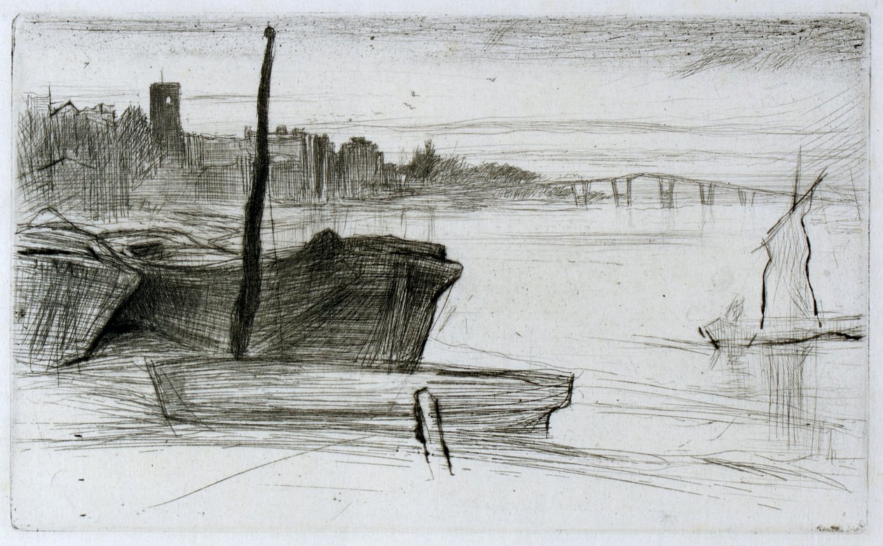 Ponte e Igreja de Chelsea de James Abbott McNeill Whistler