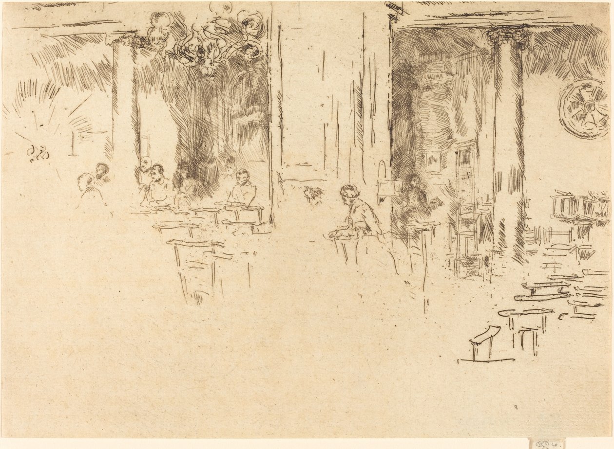 Igreja, Bruxelas, 1887. de James Abbott McNeill Whistler
