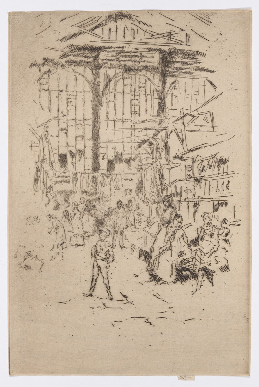 Clothes-Exchange, Houndsditch, n.º 2, c.1886-88 (água-forte; tinta sobre papel) de James Abbott McNeill Whistler