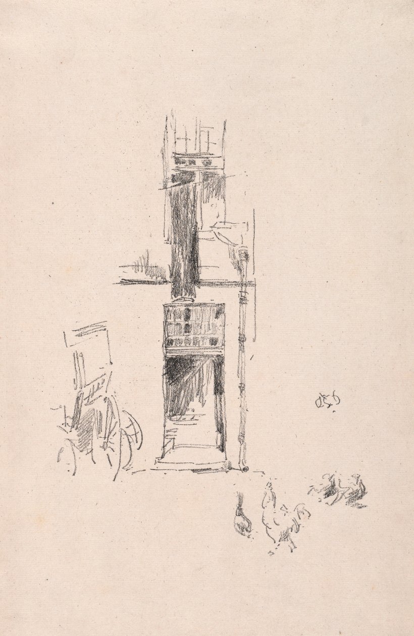 Galos e galinhas, hotel Colbert, 1891. de James Abbott McNeill Whistler