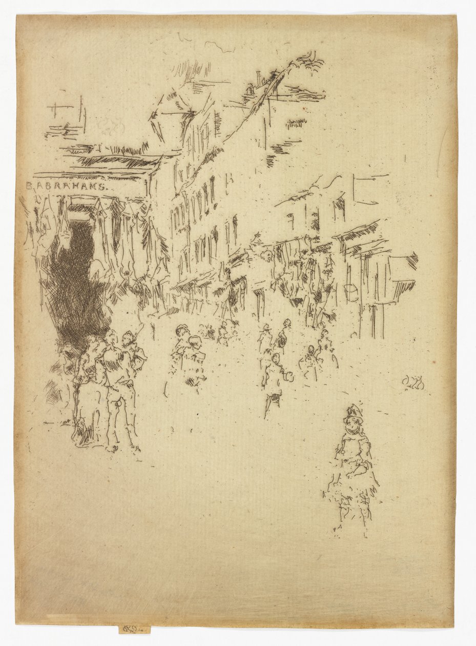 Cutler Street, Houndsditch, c.1886-88 (gravura; tinta sobre papel) de James Abbott McNeill Whistler