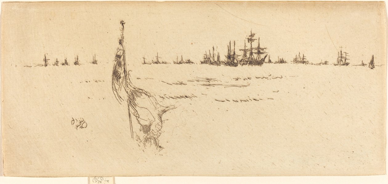 Mergulhando a Bandeira, 1887. de James Abbott McNeill Whistler