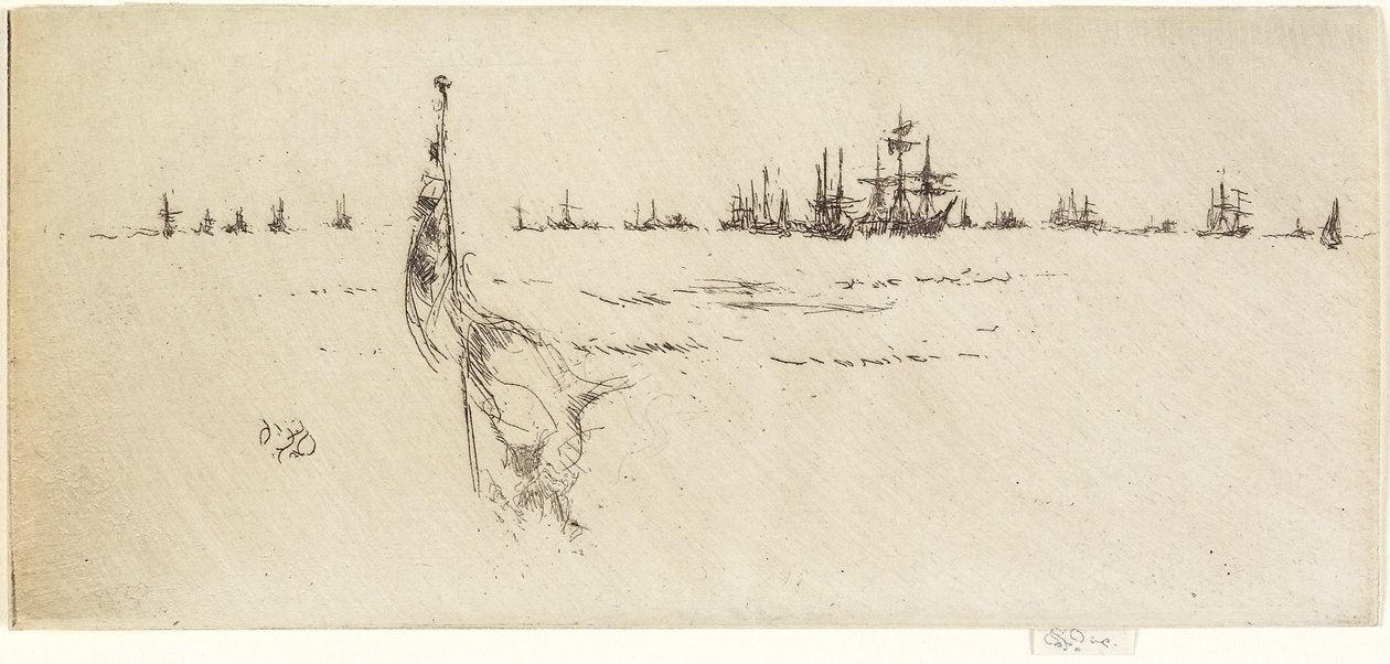 Mergulhando a bandeira, 1887 de James Abbott McNeill Whistler