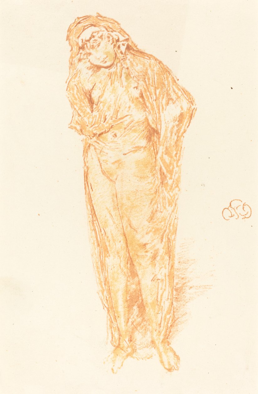Figura drapeada, em pé, 1891. de James Abbott McNeill Whistler