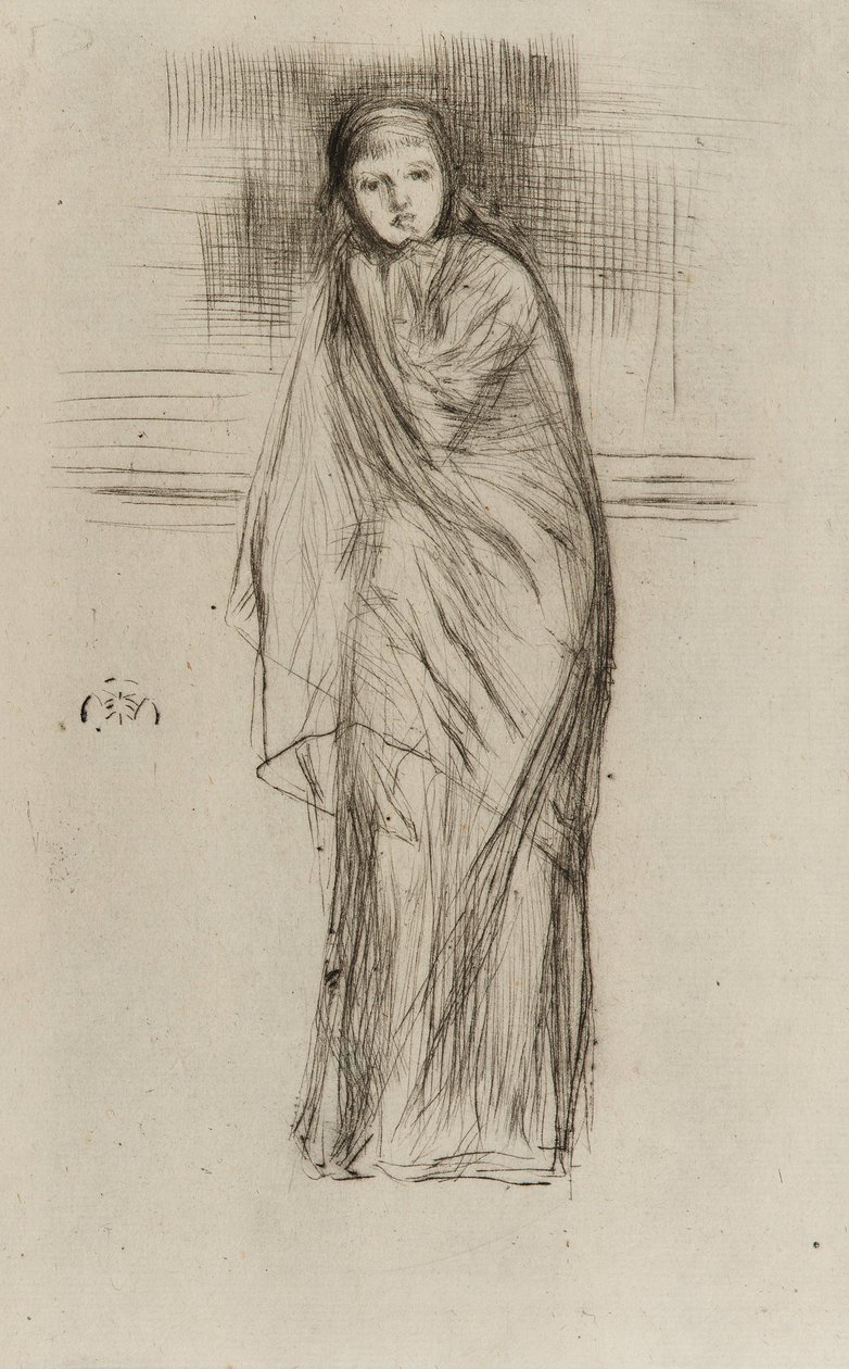 Modelo drapeado, 1870. de James Abbott McNeill Whistler