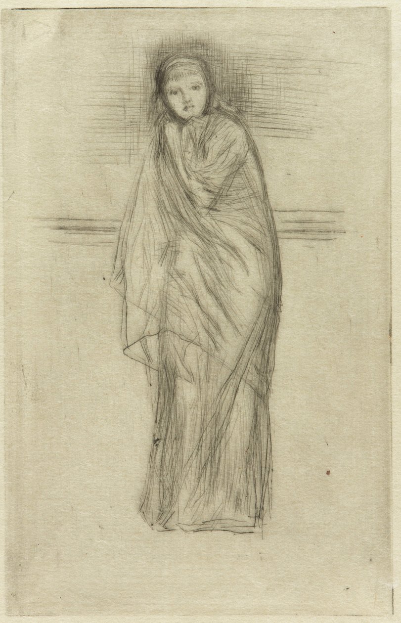 Modelo drapeado, 1870. de James Abbott McNeill Whistler