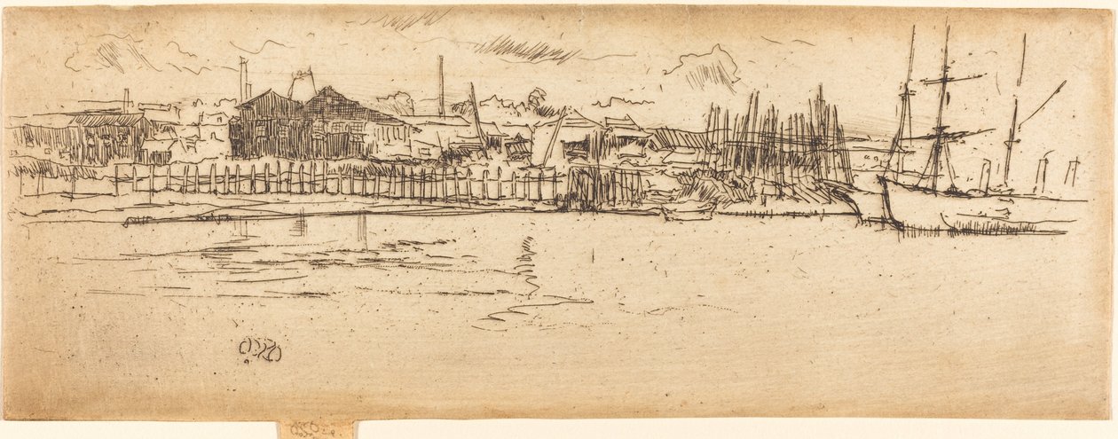 Dry-Dock, Southampton, 1887. de James Abbott McNeill Whistler