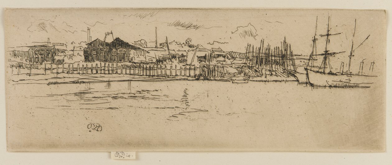 Dry Docks, Southampton, 1887. de James Abbott McNeill Whistler