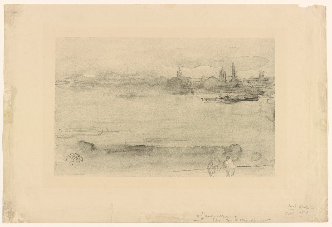 Início da manhã, 1878. de James Abbott McNeill Whistler
