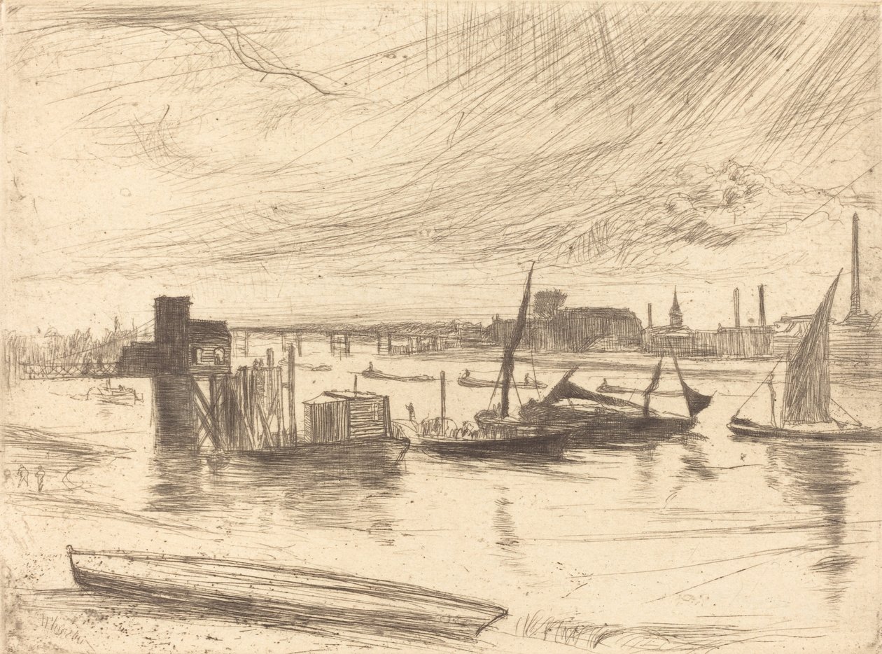 Bom dia, Battersea, 1861. de James Abbott McNeill Whistler