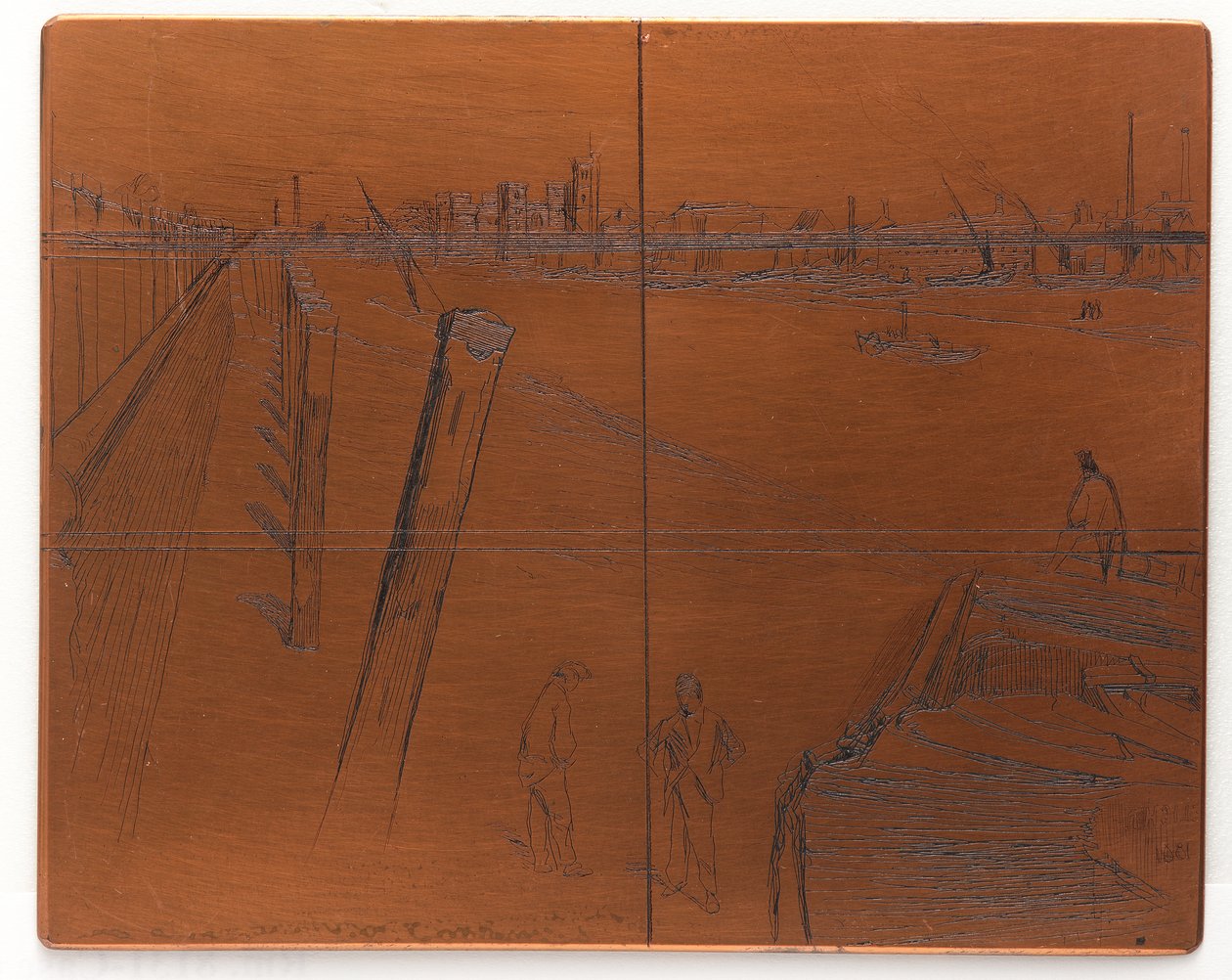 Placa de gravação: Millbank, 1861. de James Abbott McNeill Whistler