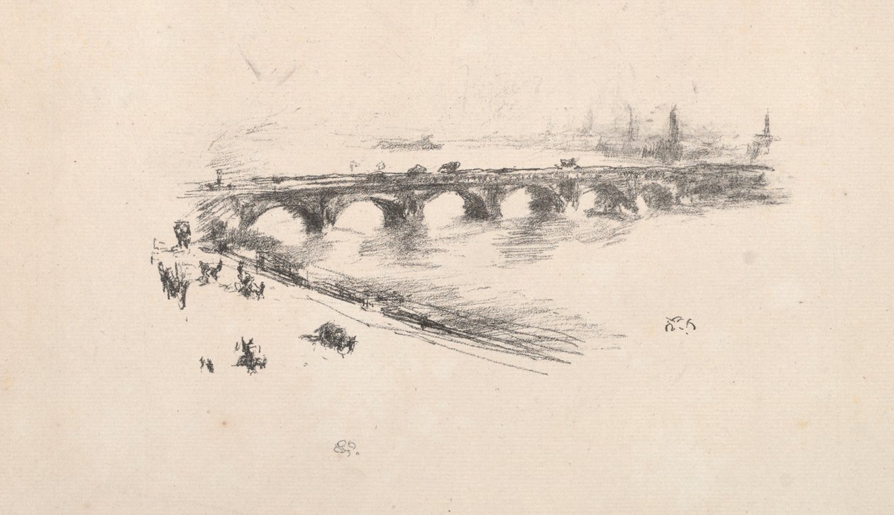 Noite, Little Waterloo Bridge, 1896. de James Abbott McNeill Whistler