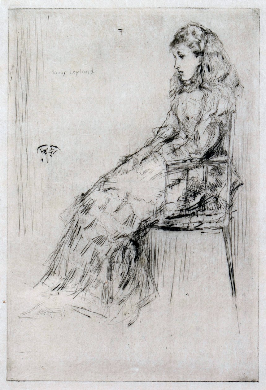 Fanny Leyland, c.1874 (ponto seco) de James Abbott McNeill Whistler