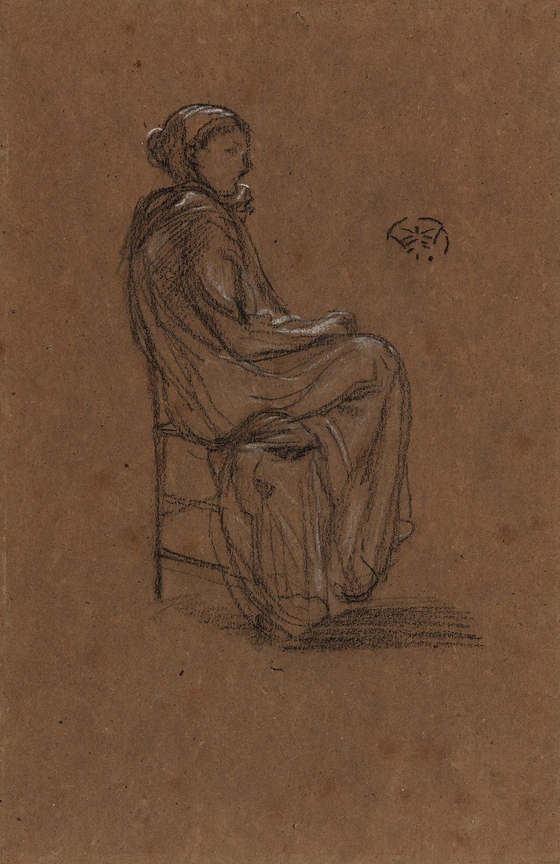 Figura feminina, sentada, 1870-1873. de James Abbott McNeill Whistler