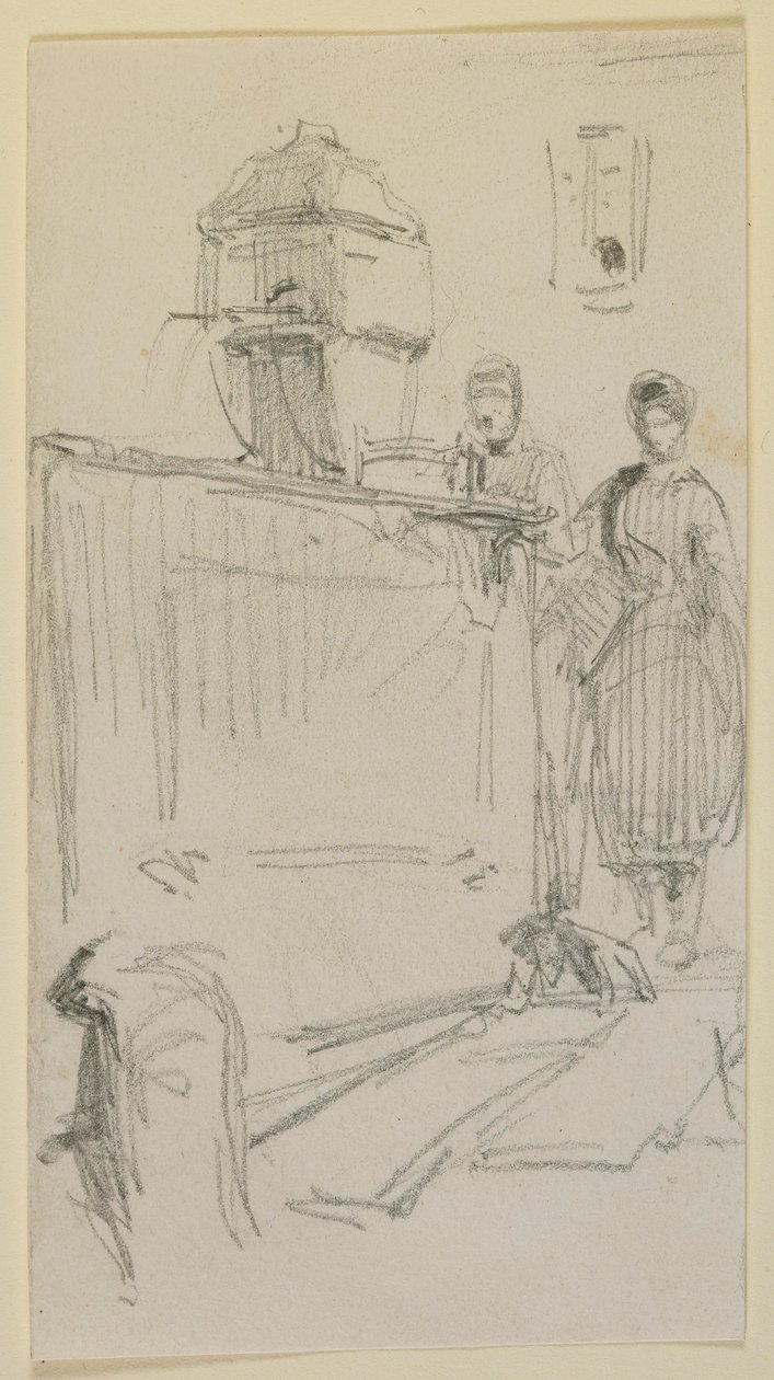 Figuras junto a uma fonte, 1858. de James Abbott McNeill Whistler