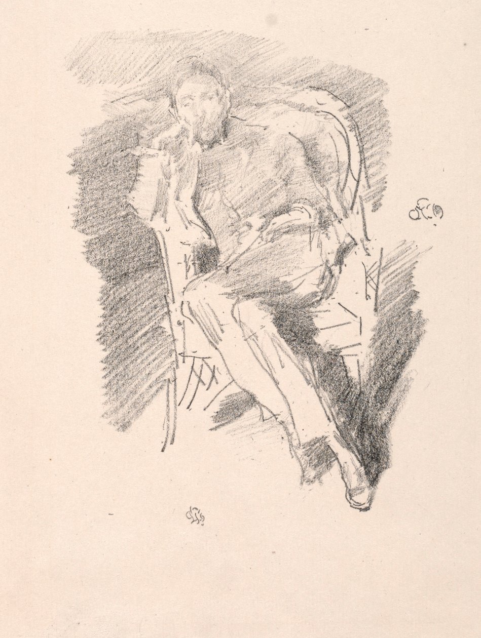 Firelight - Joseph Pennell, n ° 2, 1896. de James Abbott McNeill Whistler