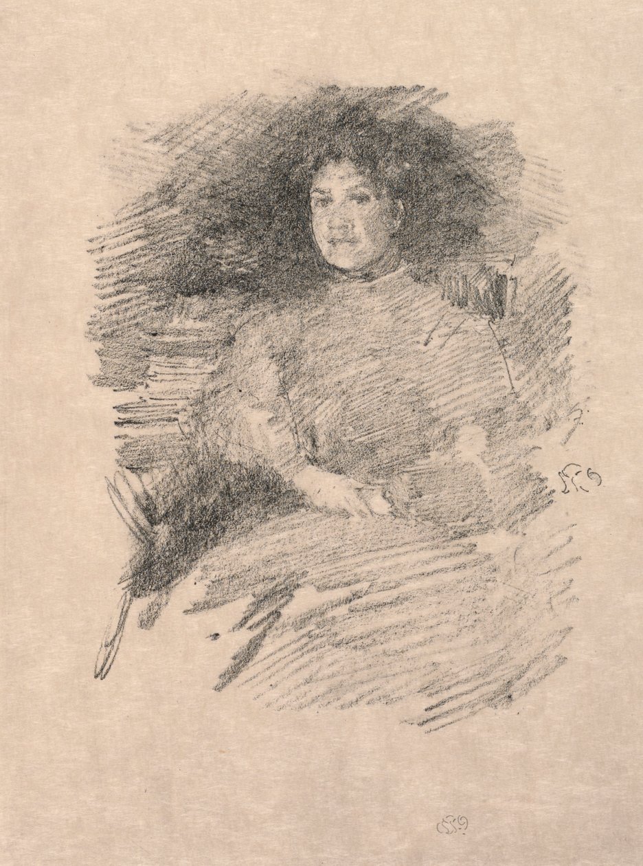 Sra. Pennell da luz do fogo, 1896. de James Abbott McNeill Whistler