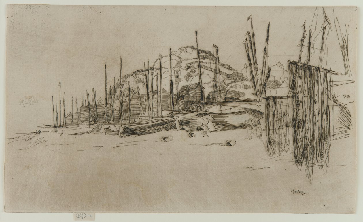 Barcos de Pesca, Hastings, 1877. de James Abbott McNeill Whistler
